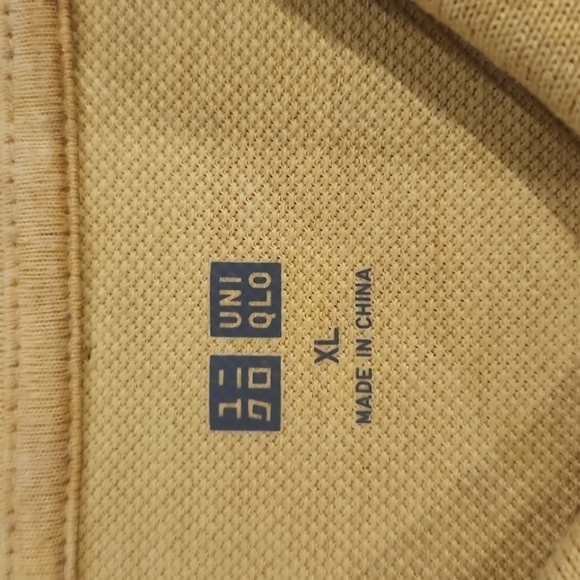 UNIQLO Yellow Short Sleeve XL Polo Shirt - Picture 4 of 6